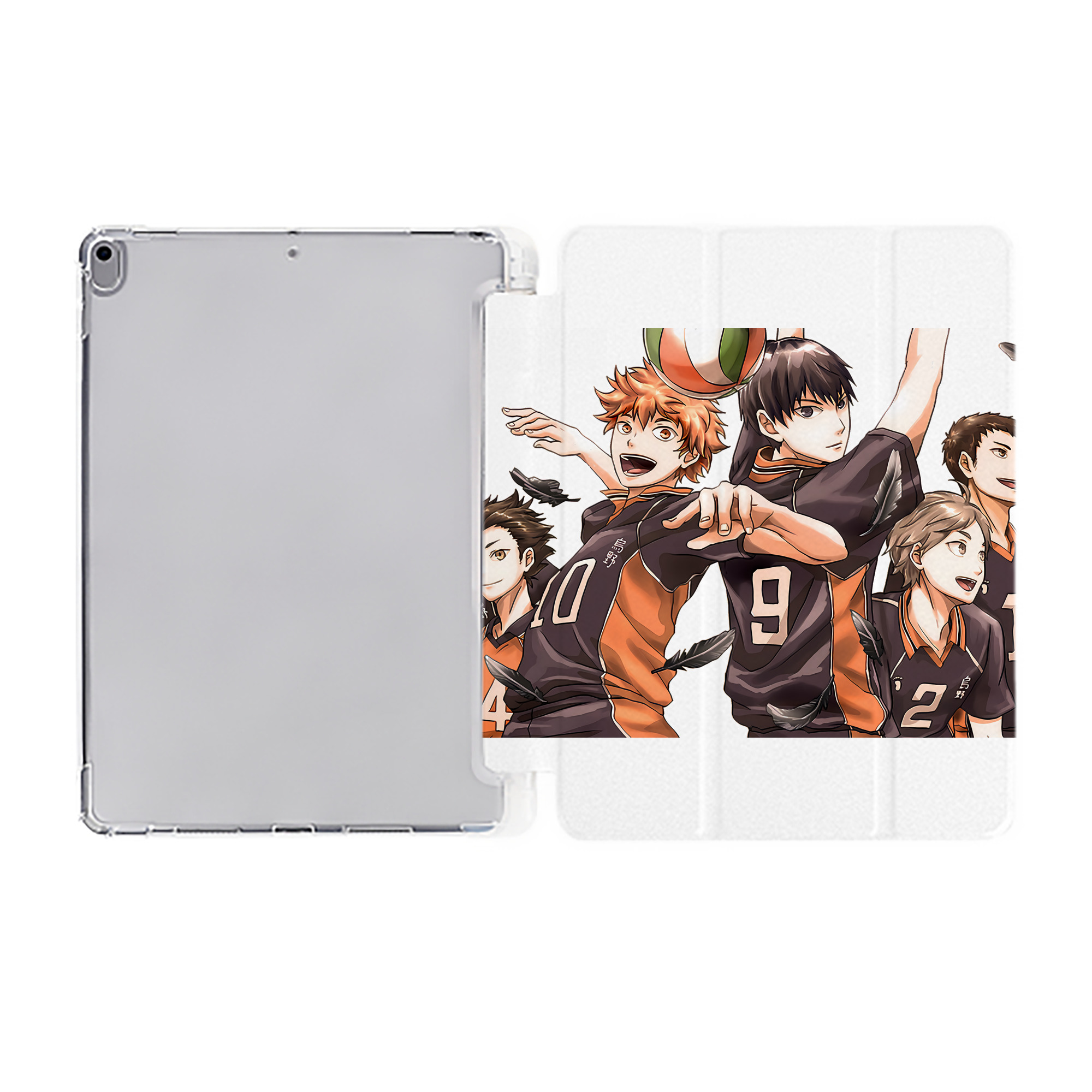 （画像用） ハイキュー!! Haikyu!! IPad ケース ペン収納付き 三つ折りスタンド PUレザー×シリコン 対応機種9.5/10.5/10.9インチ
